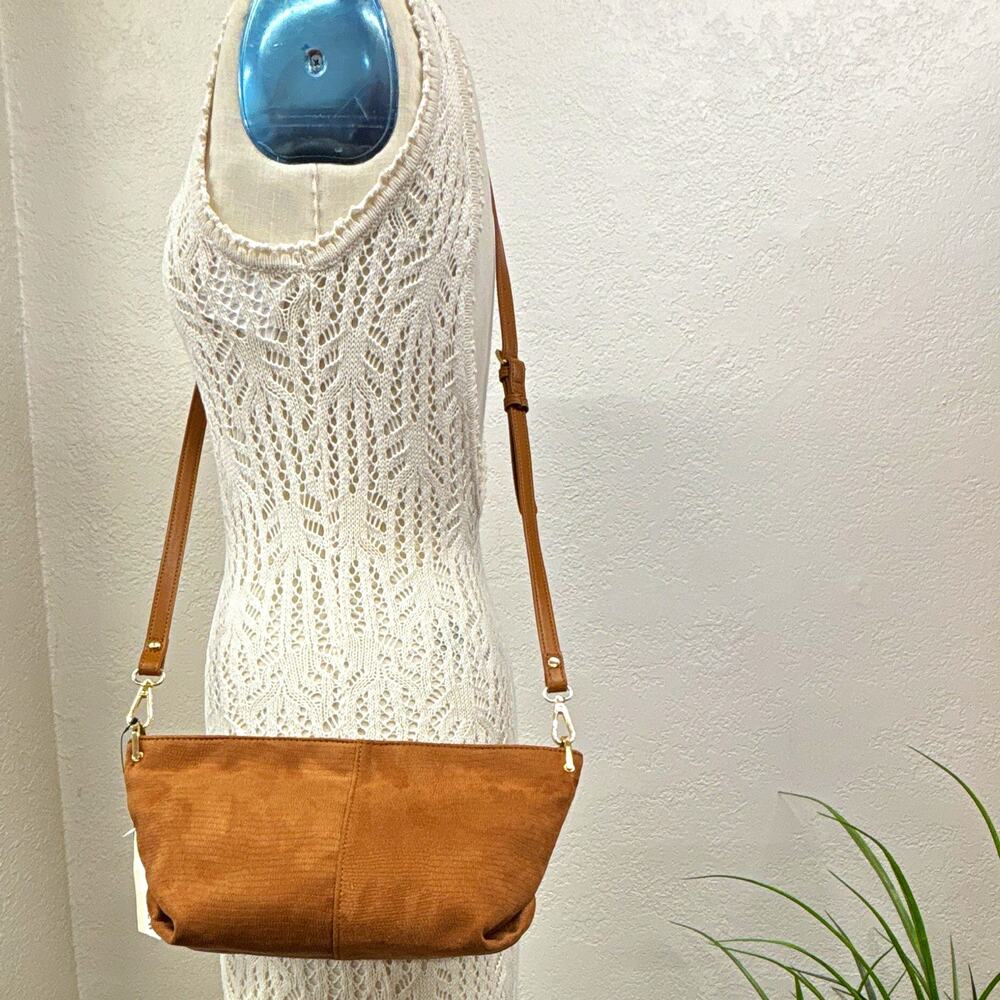On 34th Brown suede Crossbody Bag bag